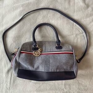 Tommy Hilfiger Gray and Black Crossbody Bag